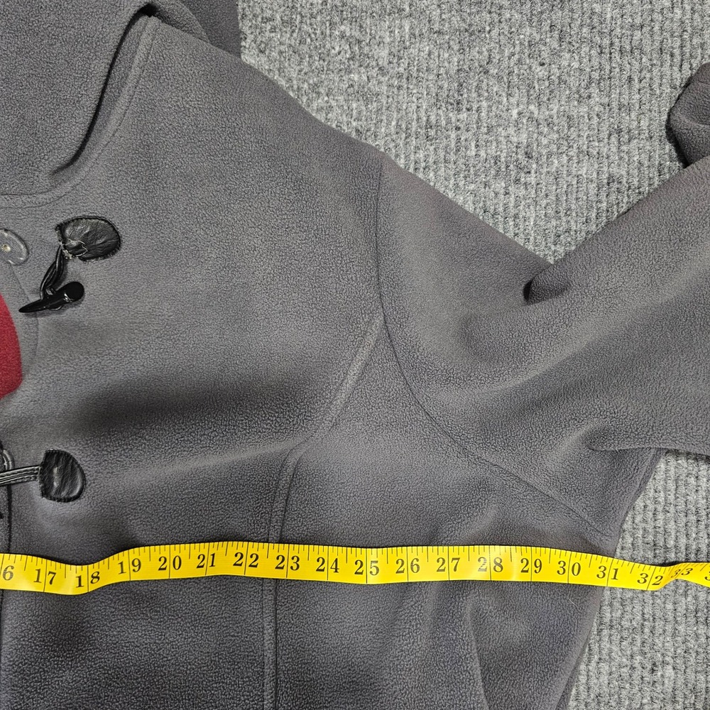 Susan Graver Coat Women 3X Gray Toggle Fleece Hooded Jacket Outerwear Casual - Picture 5 of 8